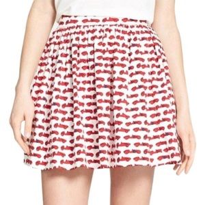 Kate spade race car circle skirt size 8